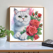 Load image into Gallery viewer, Diamond Painting - Partial Special Shaped - Cat (30*30CM)
