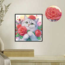 Load image into Gallery viewer, Diamond Painting - Partial Special Shaped - Cat (30*30CM)
