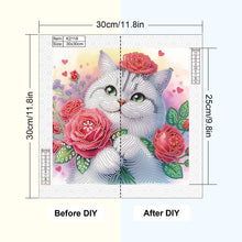 Load image into Gallery viewer, Diamond Painting - Partial Special Shaped - Cat (30*30CM)
