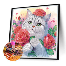 Load image into Gallery viewer, Diamond Painting - Partial Special Shaped - Cat (30*30CM)
