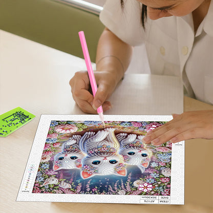 Diamond Painting - Partial Special Shaped - Cat (30*30CM)
