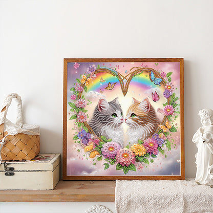 Diamond Painting - Partial Special Shaped - Cat (30*30CM)