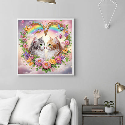 Diamond Painting - Partial Special Shaped - Cat (30*30CM)