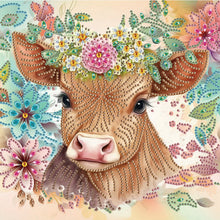 Load image into Gallery viewer, Diamond Painting - Partial Special Shaped - Cow (30*30CM)
