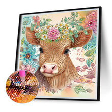 Load image into Gallery viewer, Diamond Painting - Partial Special Shaped - Cow (30*30CM)
