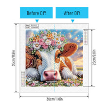 Load image into Gallery viewer, Diamond Painting - Partial Special Shaped - Cow (30*30CM)
