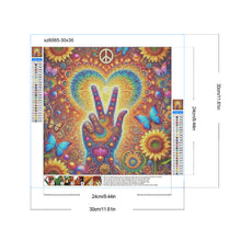 Load image into Gallery viewer, Diamond Painting - Full Round - Love And Peace (30*30CM)
