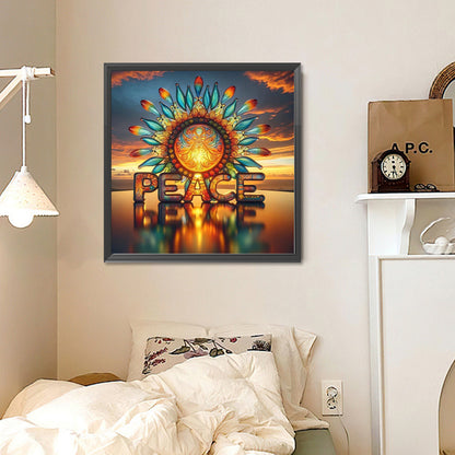 Diamond Painting - Full Round - Love And Peace (30*30CM)