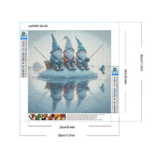 Load image into Gallery viewer, Diamond Painting - Full Round - Gnome Fishing In The Snow (30*30CM)
