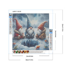 Load image into Gallery viewer, Diamond Painting - Full Round - Gnome Fishing In The Snow (30*30CM)
