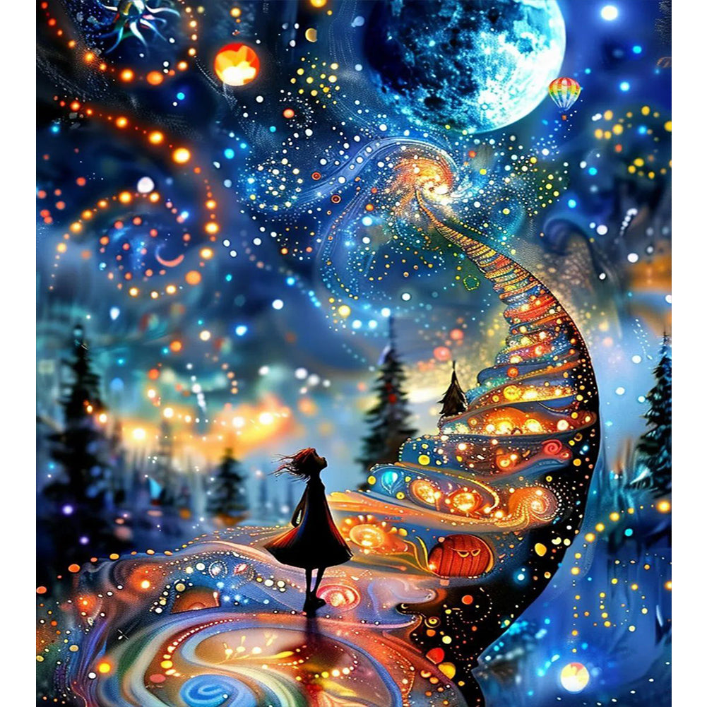 Diamond Painting - Full Round - Dream night scene (45*50CM)