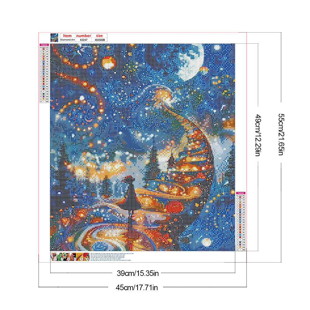 Diamond Painting - Full Round - Dream night scene (45*50CM)