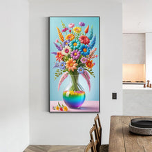 Load image into Gallery viewer, Diamond Painting - Full Round - Rainbow Flower Vase (40*70CM)
