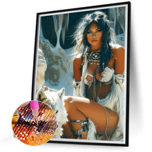 Load image into Gallery viewer, AB Diamond Painting - Full Round - Wild girl (40*50CM)

