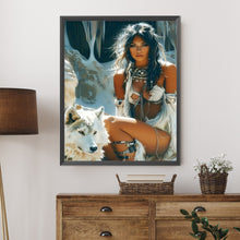Load image into Gallery viewer, AB Diamond Painting - Full Round - Wild girl (40*50CM)
