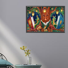 Load image into Gallery viewer, Diamond Painting - Full Square - Little dragon man sacred tree (60*40CM)
