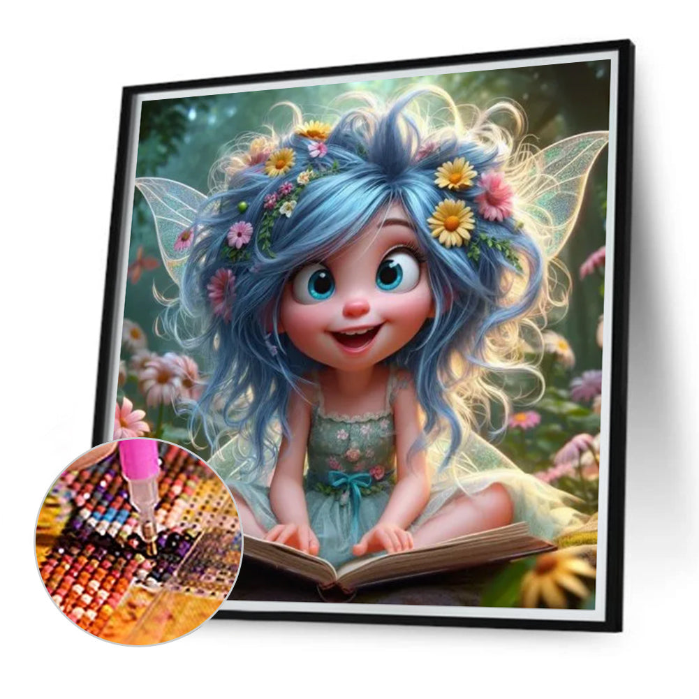 Diamond Painting - Full Round - Blue-haired elf girl (40*40CM)