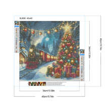 Load image into Gallery viewer, Diamond Painting - Full Round - Christmas snow night train (40*40CM)
