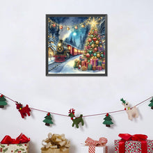 Load image into Gallery viewer, Diamond Painting - Full Round - Christmas snow night train (40*40CM)
