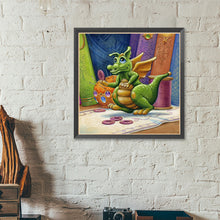 Load image into Gallery viewer, Diamond Painting - Full Round - Dragon button in the library (40*40CM)
