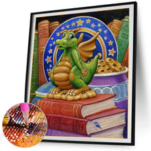 Load image into Gallery viewer, Diamond Painting - Full Round - Biscuit dragon on the book (45*50CM)
