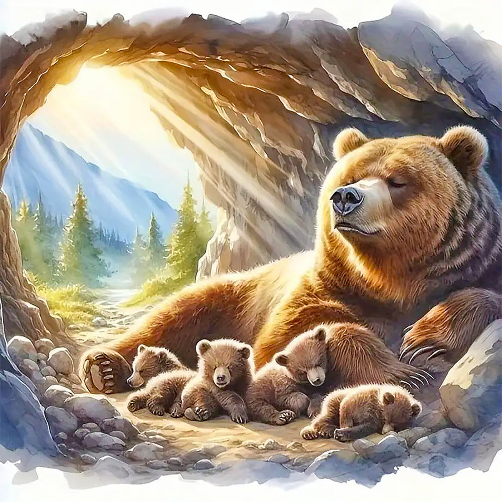Diamond Painting - Full Round - Bear (40*40CM)