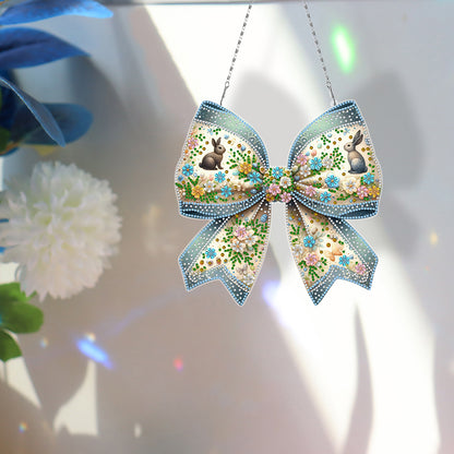 Easter Bow DIY Diamond Art Pendant Kit Diamond Painting Ornaments for Wall Door