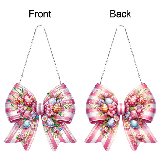 Easter Bow DIY Diamond Art Pendant Kit Diamond Painting Ornaments for Wall Door
