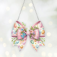 Load image into Gallery viewer, Easter Bow DIY Diamond Art Pendant Kit Diamond Painting Ornaments for Wall Door
