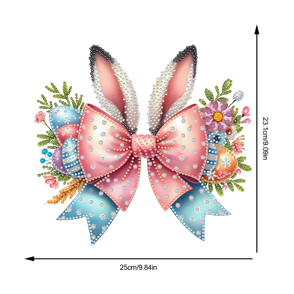 Easter Bow DIY Diamond Art Pendant Kit Diamond Painting Ornaments for Wall Door