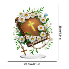 Load image into Gallery viewer, Acrylic Special Shape Flower Bible Diamond Painting Desktop Ornaments for Adults
