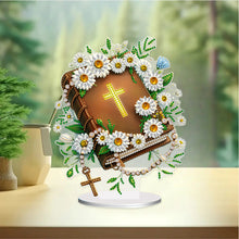 Load image into Gallery viewer, Acrylic Special Shape Flower Bible Diamond Painting Desktop Ornaments for Adults
