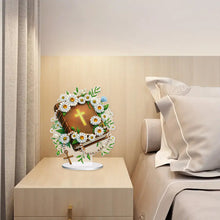 Load image into Gallery viewer, Acrylic Special Shape Flower Bible Diamond Painting Desktop Ornaments for Adults

