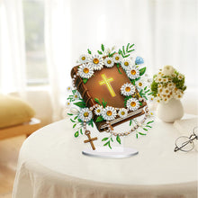 Load image into Gallery viewer, Acrylic Special Shape Flower Bible Diamond Painting Desktop Ornaments for Adults

