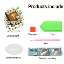 Load image into Gallery viewer, Acrylic Special Shape Flower Bible Diamond Painting Desktop Ornaments for Adults
