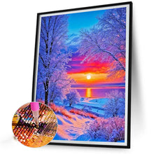 Load image into Gallery viewer, Diamond Painting - Full Round - Sunset snow scene (50*67CM)
