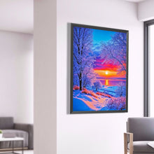 Load image into Gallery viewer, Diamond Painting - Full Round - Sunset snow scene (50*67CM)
