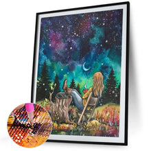 Load image into Gallery viewer, Diamond Painting - Full Square - Moon watching at night (40*50CM)
