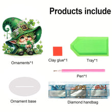 Load image into Gallery viewer, St. Patricks Day Cat 5D DIY Diamond Art Tabletop Decorations Bedroom Table Decor
