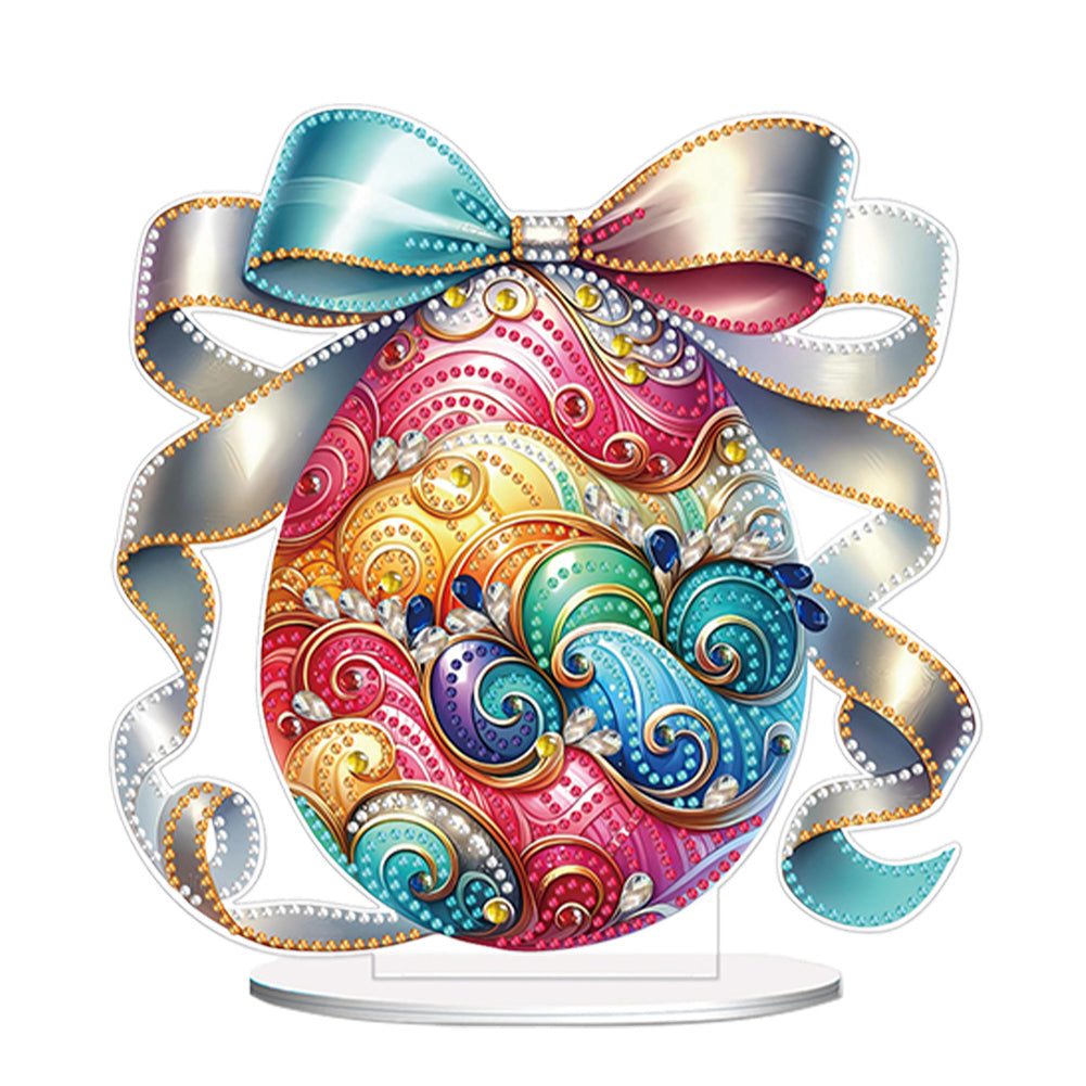 Easter Easter Egg Table Top Diamond Painting Ornament Kits for Home Office Decor