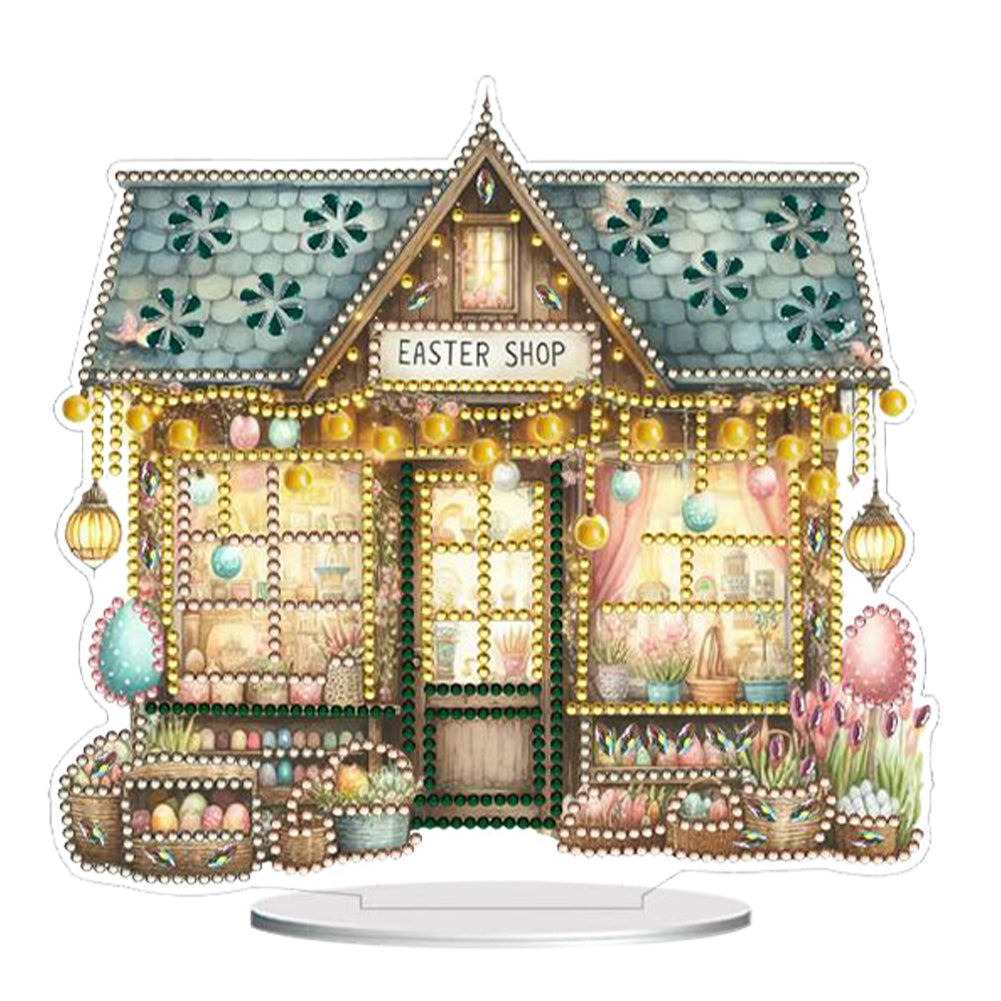 Easter Easter Egg Table Top Diamond Painting Ornament Kits for Home Office Decor