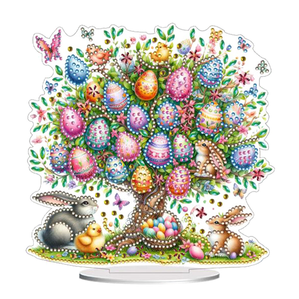 Easter Easter Egg Table Top Diamond Painting Ornament Kits for Home Office Decor