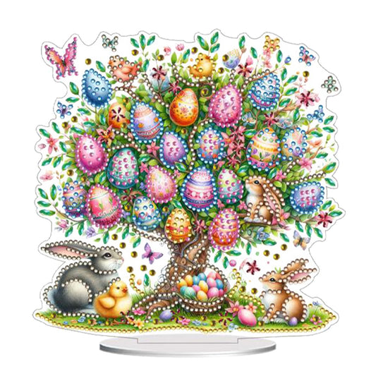 Easter Easter Egg Table Top Diamond Painting Ornament Kits for Home Office Decor