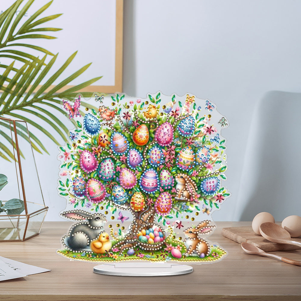 Easter Easter Egg Table Top Diamond Painting Ornament Kits for Home Office Decor