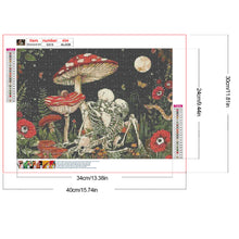 Load image into Gallery viewer, Diamond Painting - Full Round - Skull under mushroom (40*30CM)

