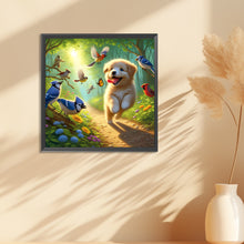 Load image into Gallery viewer, Diamond Painting - Full Round - Puppy in the woods (30*30CM)
