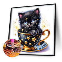 Load image into Gallery viewer, Diamond Painting - Full Round - Teacup cat (30*30CM)
