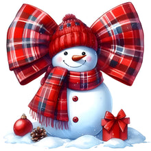 Load image into Gallery viewer, Diamond Painting - Full Round - Bow snowman (30*30CM)
