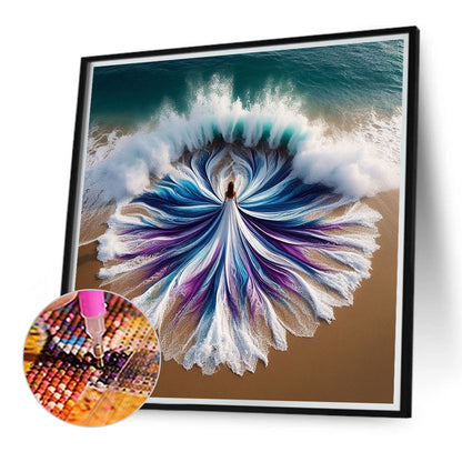 Diamond Painting - Full Round - Girl with gorgeous skirt (40*40CM)