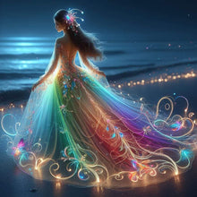 Load image into Gallery viewer, Diamond Painting - Full Round - Girl with gorgeous skirt (40*40CM)
